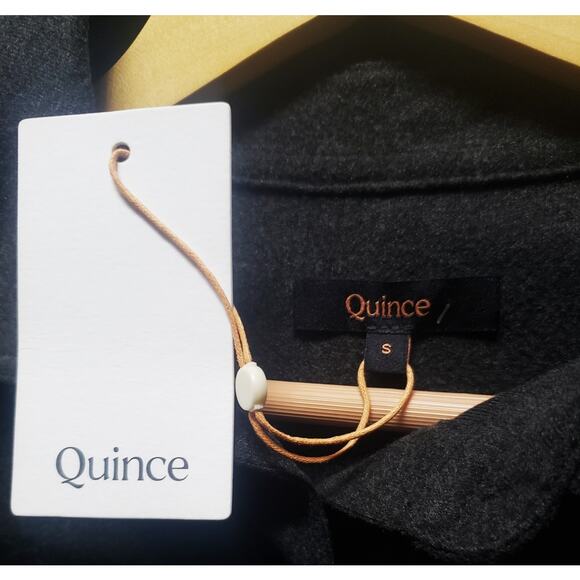 Quince Stretch Sweater Fleece Mini Shirt Dress Black Size Small - Picture 7 of 10